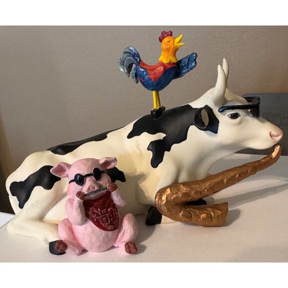 Mixed Plate Blues Cow Parade 2001 #9141 - Picture 1 of 3